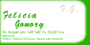 felicia gomory business card